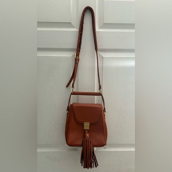 Brand new Sancia the Mini Milla Jet Set leather Bag in Cognac - Picture 2 of 16